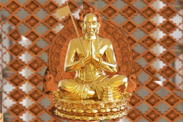 Deity of Ramanujacharya in Gold!